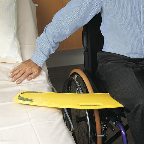 Seated patient transfer – Glideboard in use